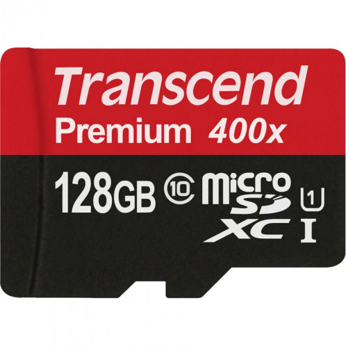 Transcend microSDXC 128GB Class 10 UHS-I 400x + adapt. SD 103392-33
