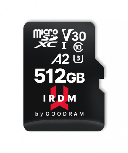 GOODRAM IRDM microSDXC 512GB V30 UHS-I U3 + adaptateur 690244-311