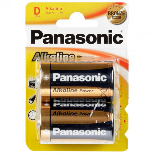 1x2 Panasonic Alkaline Power Mono D LR 20 251902-31