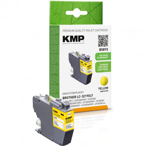 KMP B58YX jaune Compat. av. Brother LC-3219XLY 460903-33