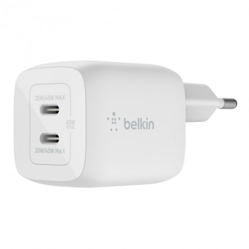 Belkin BOOST Chargeur USB-C 45W GaN PD+PPS Technolog. WCH011vfWH 760097-36