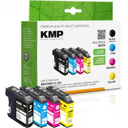 KMP B62VX Multipack compatible avec Brother LC-223 BK/C/M/Y 609905-33