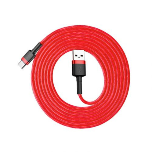 Baseus Type-C Cafule Cable, 2A, 2m, Red + Red (CATKLF-C09) DA231955-39
