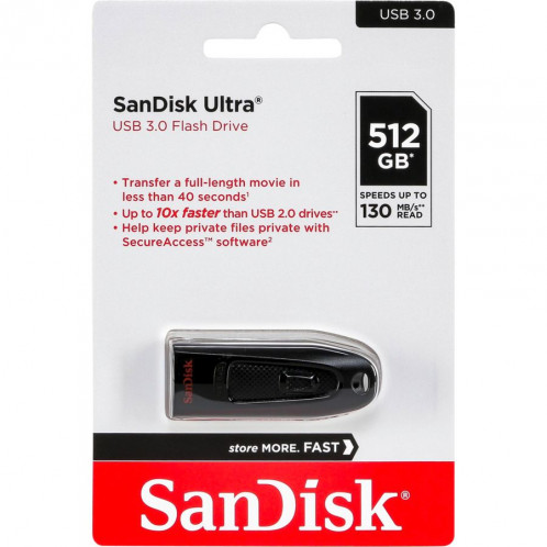 SanDisk Ultra USB 3.0 512GB up to 100MB/s SDCZ48-512G-G46 722598-33