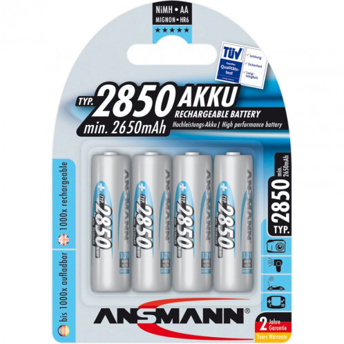 1x4 Ansmann NiMH piles 2850 Mignon AA 2650 mAh 392007-32