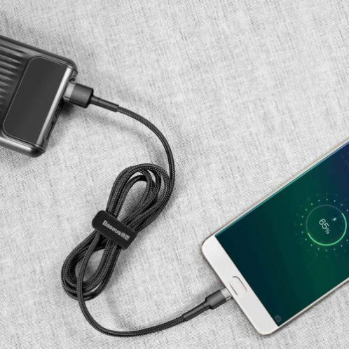 Baseus Micro USB Cafule Cable 2.4A 0.5m Gray + Black (CAMKLF-AG1) DA18696-39