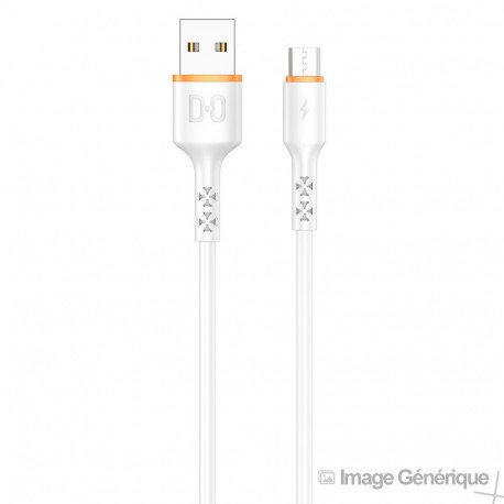 Câble Data Micro USB Vers USB 1m Blanc (Compatible, Blister) 195323-31