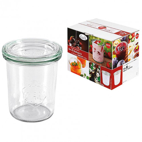 WECK Lot de 12 bocaux 160ml en verre avec couvercle 796567-31