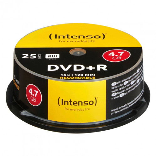 1x25 Intenso DVD+R 4,7GB 16x Speed, cakebox 876846-31