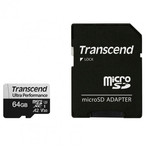Transcend microSDXC 340S 64GB Class 10 UHS-I U3 A2 641776-33