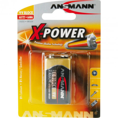 1 Ansmann Alcaline 9V-Block X-Power 443793-32