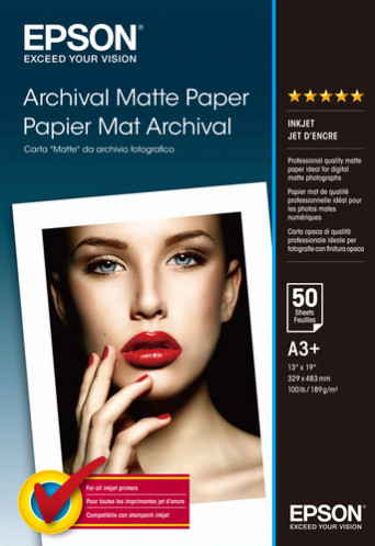 Epson Archival papier mat A 3+ 50 feuilles, 189g S 041340 265613-33