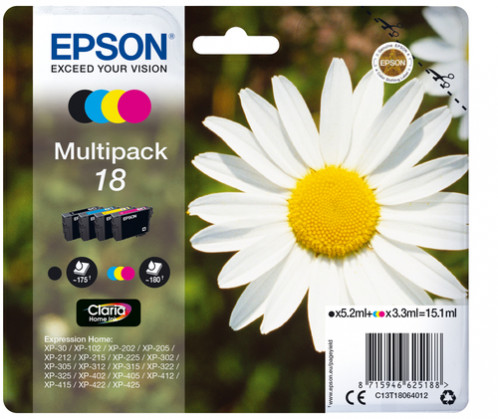 Epson Claria Home Multipack T 180 BK/C/M/Y T 1806 267766-33