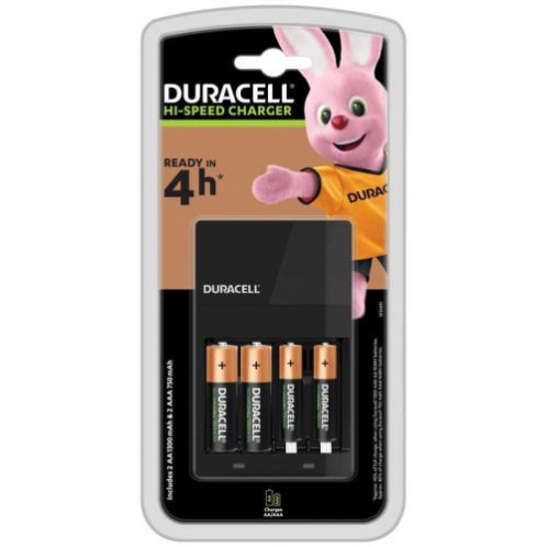 DURACELL Battery Charger CEF14 2pcs of (AA) NIMH 1300 mAh + 2pcs of (AAA) NIMH 750 mAh, (4 batteries/ blister) 1.2V DU1449587-31