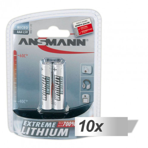 10x2 Ansmann Lithium Micro AAA LR 03 Extreme 486817-31