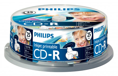 1x25 Philips CD-R 80Min 700MB 52x IW SP 513487-32