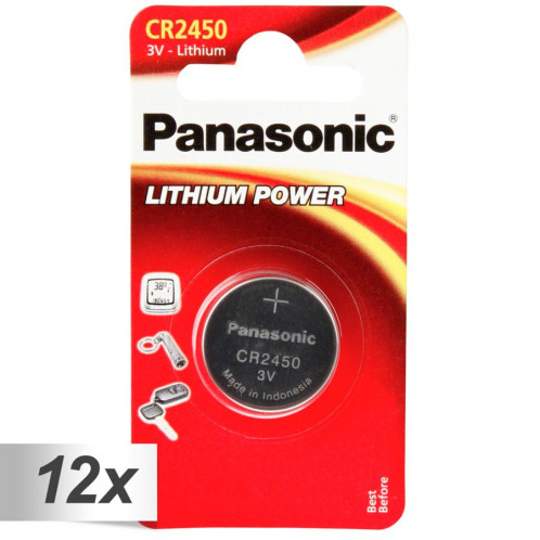 12x1 Panasonic CR 2450 Lithium Power 631066-31