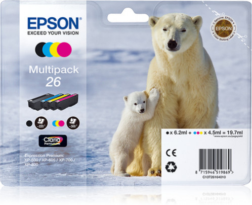 Epson Claria Premium Multipack T 261 BK/C/M/Y T 2616 635866-33
