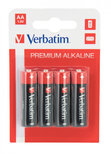 1x4 Verbatim Alkaline Batterie Mignon AA LR6 49921 155927-34