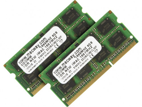 Mémoire RAM 16 Go (2 x 8 Go) DDR3L SODIMM 1866 MHz PC3-14900 iMac 2015 MEMMWY0062D-31