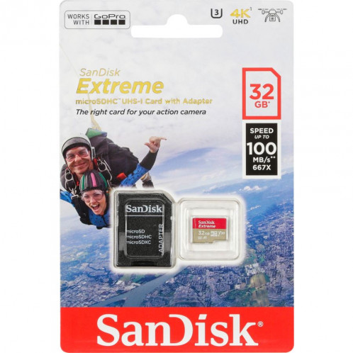 SanDisk microSDHC Action SC 32GB Extr.100MB A1 SDSQXAF-032G-GN6AA 722094-31