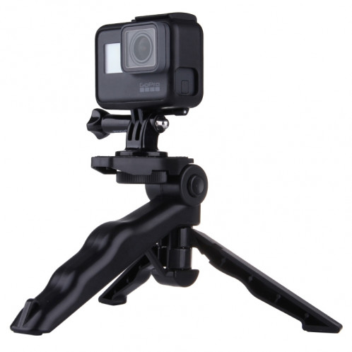 PULUZ Grip Trépied pliable avec adaptateur et vis pour GoPro HERO5 / 4/3 + / 3/2/1, SJ4000, Appareil photo numérique, charge maxi: 2kg (noir) SPU1913-37