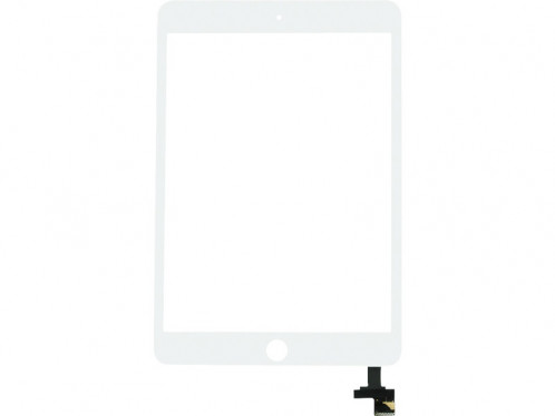 Vitre tactile Blanche pour iPad mini 3 avec sticker PDTMWY0193-31