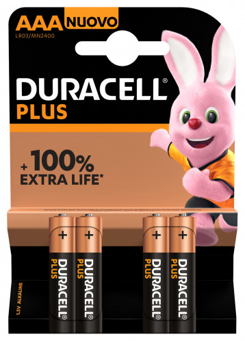 1x4 Duracell Plus Micro MN2400 AAA LR03 1,5V 865552-32