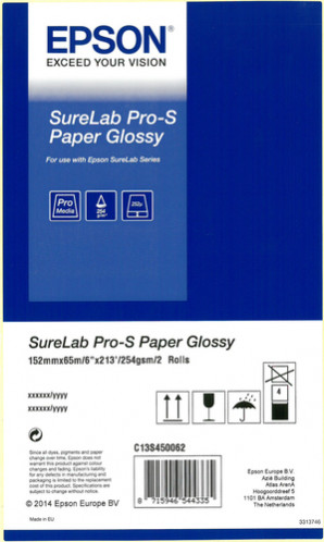 1x2 Epson SureLab Pro-S Paper BP brillant 152 mm x 65 m 254 g 483247-32