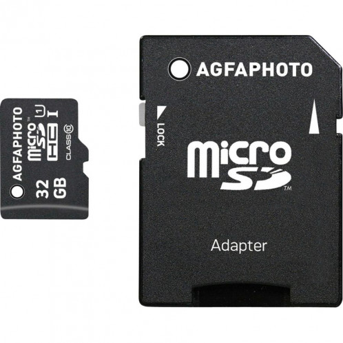 AgfaPhoto MicroSDHC UHS-I 32GB High Speed Class 10U1+Adaptateur 646541-32