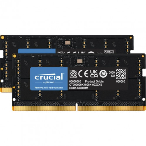 Crucial DDR5-4800 Kit 64GB 2x32GB SODIMM CL40 (16Gbit) 704937-31