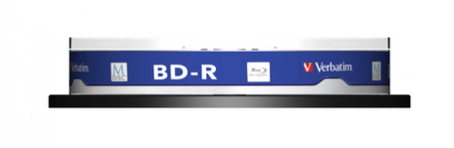 1x10 Verbatim M-Disc BD-R BluRay 25GB 4x Speed inscriptible 890596-33