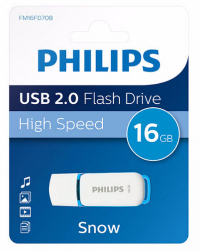 Philips USB 2.0 16GB Snow Edition bleu océan 512822-32