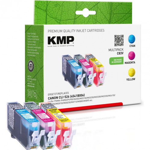 KMP C83V pack promo C/M/Y compatible avec Canon CLI-526 538223-33
