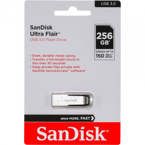 SanDisk Cruzer Ultra Flair 256GB USB 3.0 150MB/s SDCZ73-256G-G46 722360-35