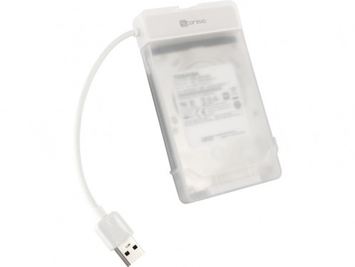 Storeva Klik Blanc Boîtier disque 2,5" sans vis USB 3.0 UASP BOISRV0084-34