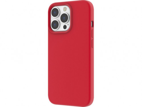 Coque iPhone 13 Pro silicone magnétique (comp MagSafe) Rouge Novodio IPXNVO0242-33