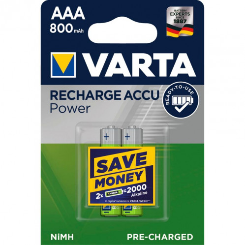 50x2 Varta Piles rechargeables NiMh 800 mAh Micro 498554-33