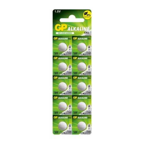 GP Battery (LR54) Alkaline Button GP189/ LR-1130 (1 pcs) 1.55V DP010587-31