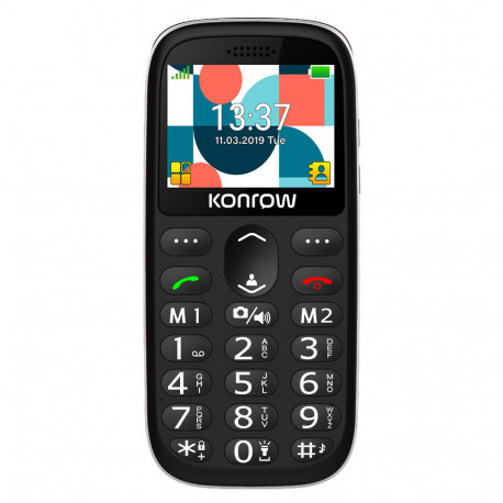 Konrow Senior 231 (Écran 2.31'' Double Sim Dock de charge Fourni) Noir KSEN231_BLK-31