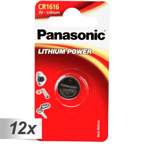 12x1 Panasonic CR 1616 Lithium Power 631052-31