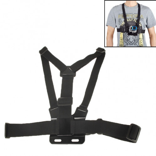 Extreme Sport Front Chest Elastic Belt Shoulder Strap Mount Holder pour appareil photo pour GoPro HERO3 + / 3/2/1 (Noir) SE01217-35