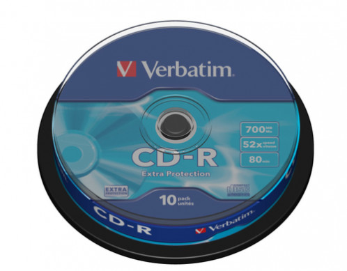 1x10 Verbatim CD-R 80 / 700MB 52x Speed Extra Protection CB 823949-33