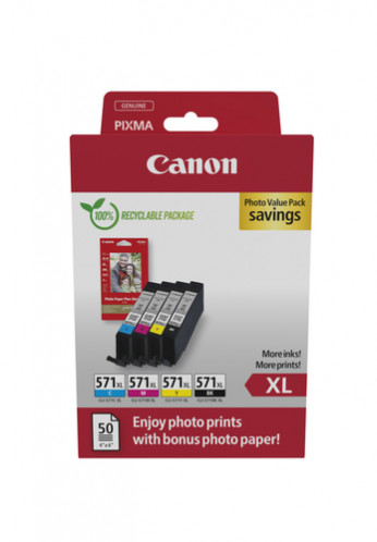 Canon CLI-571 XL BK/C/M/Y Photo Value Pack 838063-33