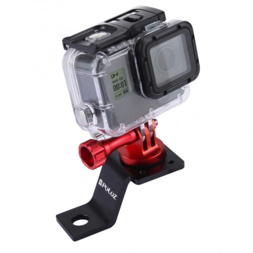 PULUZ Support de support fixe en alliage d'aluminium avec adaptateur et vis à trépied pour GoPro HERO5 Session / 5/4 Session / 4/3 + / 3/2/1, Autres appareils photo sportifs (Rouge) SP114R8-38