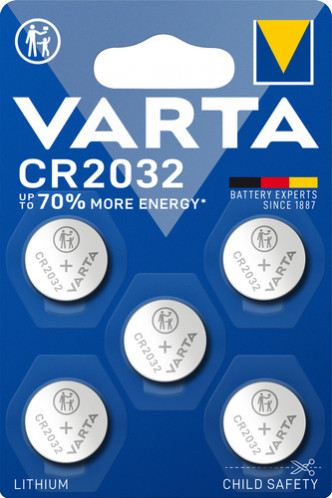 1x5 Varta electronic CR 2032 Pile bouton lithium06032 101 415 866917-37