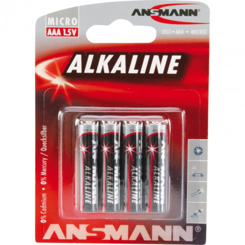 1x4 Ansmann Alcaline Micro AAA LR 03 red-line 5015553 429646-32
