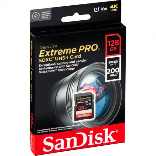 SanDisk Extreme Pro SDXC 128GB UHS-I C10 U3 V30 732769-31