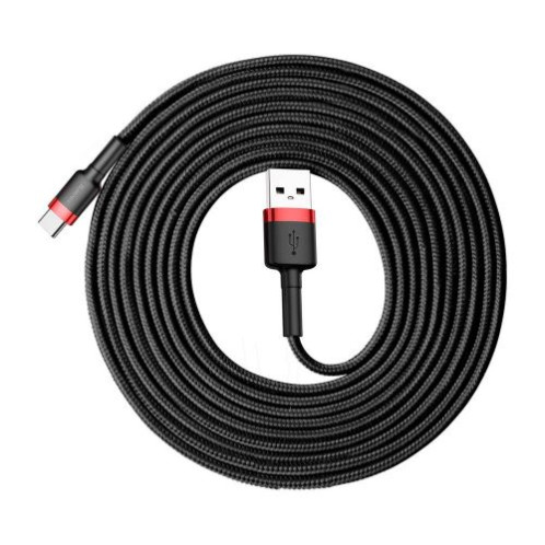 Baseus Type-C Cafule cable 2A, 3m, Red/Black (CATKLF-U91) DA32119-317