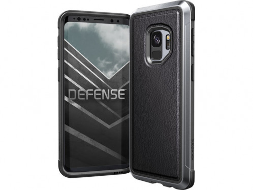 X-Doria Defense Lux Noir Cuir Coque de protection pour Samsung Galaxy S9 AMPXDR0002-34
